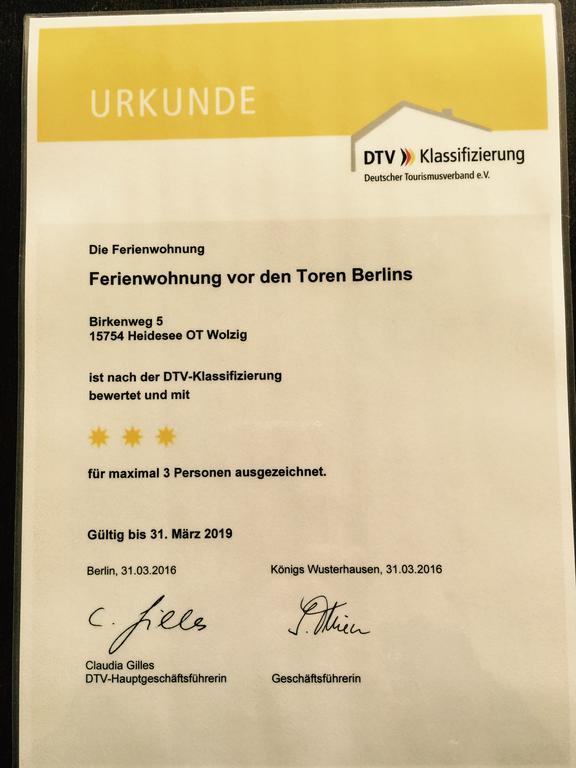 Ferienwohnung vor den Toren Berlins Heidesee Exterior foto